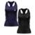 Kit 2 Regatas Nadador Raio Feminino - Azul+Preto