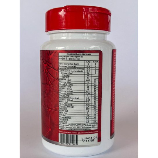 Kit 2 Suplementoa Ômega 3 AZ 1400 Mg 20 Vitaminas e Minerais EPA DHA 60 Caps. Softgel