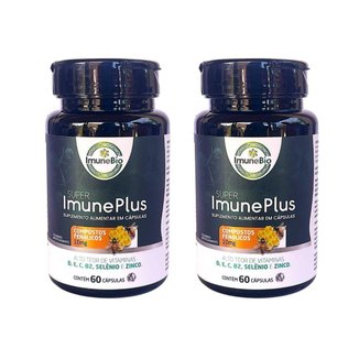 Kit 2 Suplementos Super Imune Plus 490 mg 10 mg de Própolis Vitaminas e Minerais Essenciais