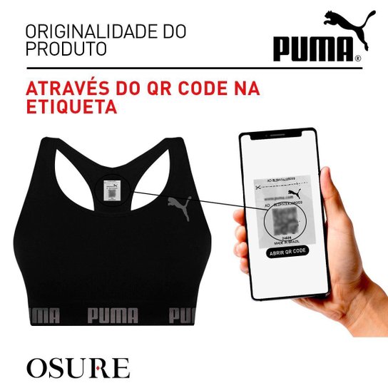Kit 2 Tops Puma Fitness Feminino Nadador Sem Costura Sem Bojo Alta Sustentação Academia