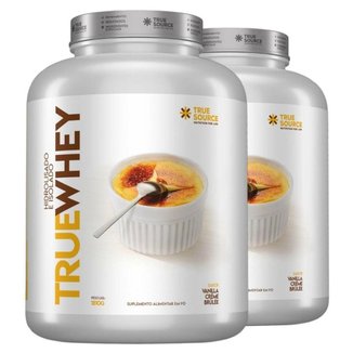 Kit 2 Whey Protein Isolado Baunilha Brulee 1.8Kg True Source