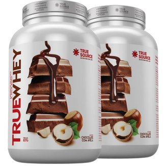 Kit 2 Whey Protein Isolado Chocolate Avela 837g True Source