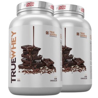Kit 2 Whey Protein Isolado Dark Chocolate 837g - True Source
