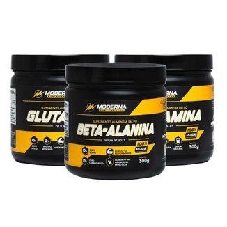 Kit 270 Doses Glutamina + Beta-Alanina Moderna Suplementos