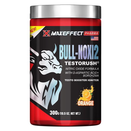 Kit 2un Bull-Noxi2 MaxEffect Pharma 300g Laranja + Boné