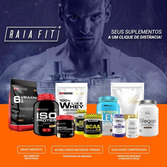 KIT 2x - 6 Six Whey Protein com ZMA 900g + Creatina + BCAA + Waxy Maize + Coqueteleira - BB