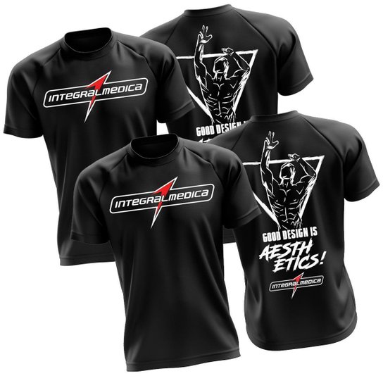 Kit 2x Camisas Zyzz Preta Integral Médica