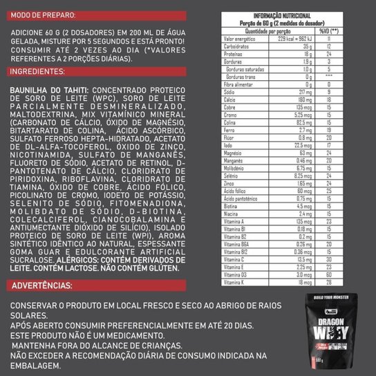 kit 2x Dragon Whey e 2x BCAA 50 Cápsulas e 2x Creatina 100g Snake Dragon e coqueteleira 600ml