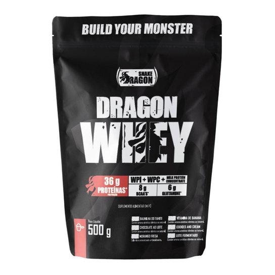 kit 2x Dragon Whey e 2x BCAA 50 Cápsulas e 2x Creatina 100g Snake Dragon e coqueteleira 600ml