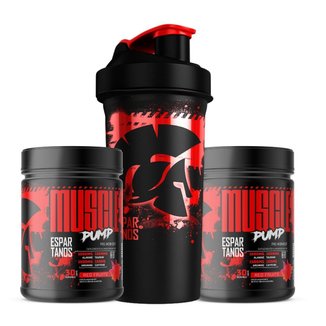 Kit 2x Pré Treino Muscle Pump 300g + Shaker - Espartanos