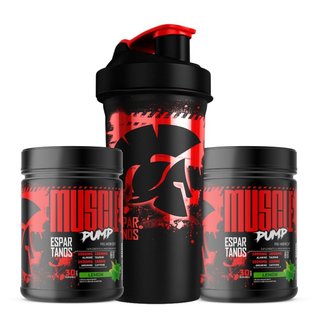 Kit 2x Pré Treino Muscle Pump 300g + Shaker - Espartanos