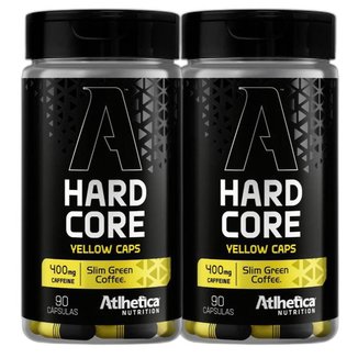 Kit 2x Termogenico HardCore 400 Mg Cafeina 90 Caps Atlhetica