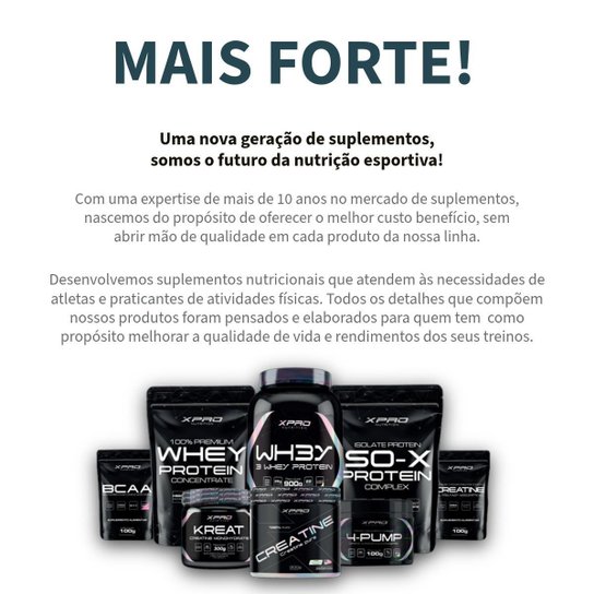 Kit 2x Whey Protein Iso-X Complex 900g + BCAA 100g + Creatina 100G + Waxy Maize 800g -XPRO Nutrition
