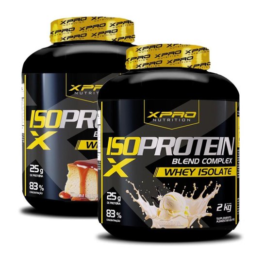 Kit 2x Whey Protein Isolado Blend Complex 2Kg - XPRO