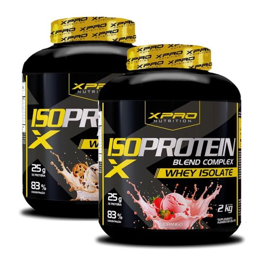 Kit 2x Whey Protein Isolado Blend Complex 2Kg - XPRO