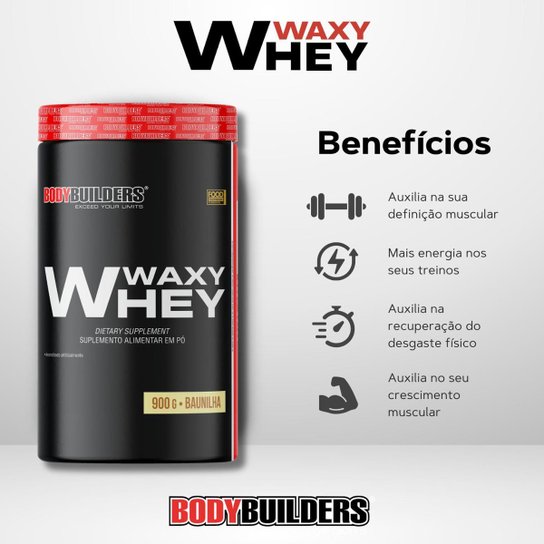 Kit 2x Whey Protein Waxy Whey 900g + BCAA 100g + 2x Creatina 100g + Coq - Bodybuilders