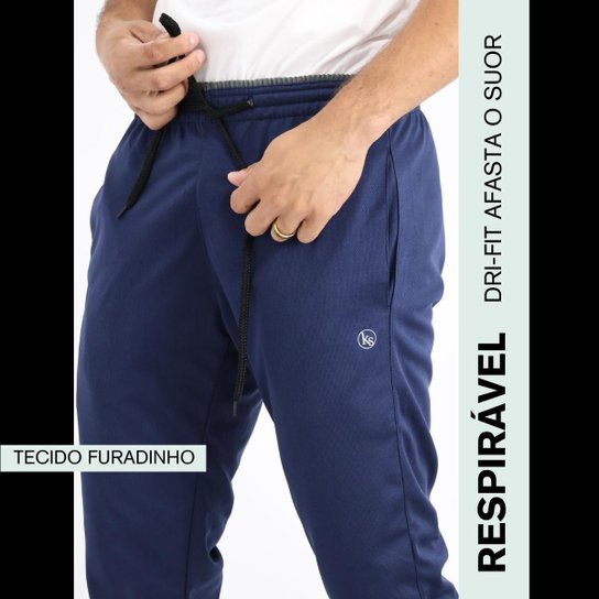 Kit 3 Calça Jogger Esportiva Slim Fit Tecido Dri Casual Academia Treino