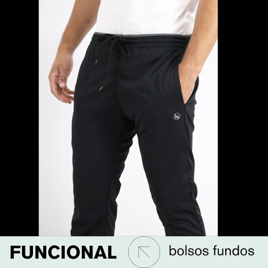 Kit 3 Calça Jogger Esportiva Slim Fit Tecido Dri Casual Academia Treino