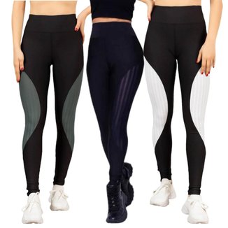 KIT 3 CALÇA Leg LEGGING REDINHA Cintura Alta Fitness Treino Casual Corrida Academia Cores 655