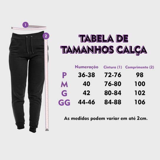 Kit 3 Calças Moletom Femininas Lisas Benellys