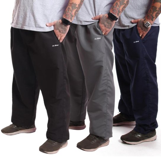 Kit 3 Calças Tactel Básica Plus Size (tabela ultima foto)