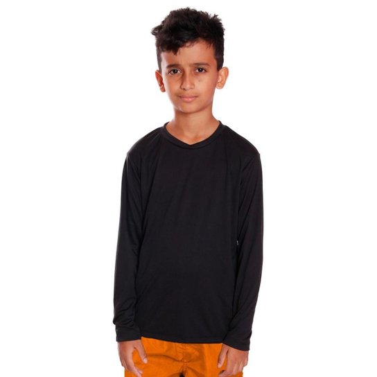 Kit 3 Camiseta Infantil Menino Proteção UV Térmica Solar Manga Longa Camisa Esporte Camisetas