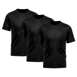 Kit 3 Camiseta Masculina Dry Proteção Solar UV Básica Lisa Treino Academia Camisa Camisetas