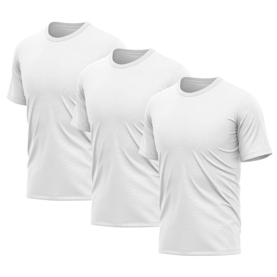 Kit 3 Camisetas Manga Curta Proteção Solar UV Piscina Praia