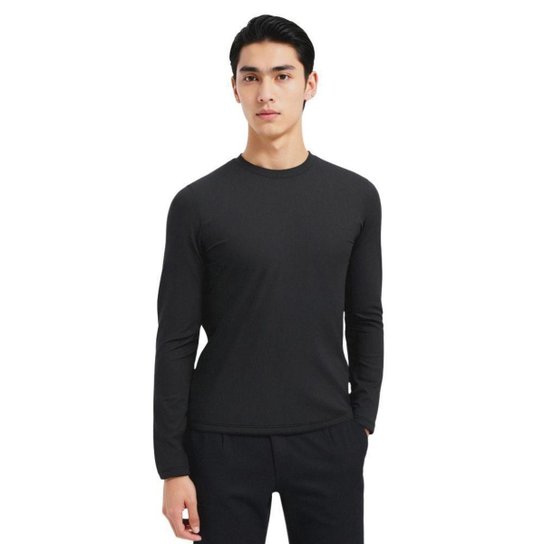 Kit 3 Camisetas Masculina Segunda Pele Manga Longa Dry Lisa Praia Camisa Blusa Camiseta Treino Bike