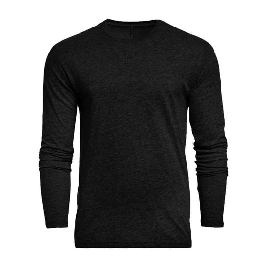 Kit 3 Camisetas Masculina Slim Fit Manga Longa