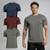 Kit 3 Camisetas Masculinas Basica Dry Passeio e Treino - Azul+Cinza