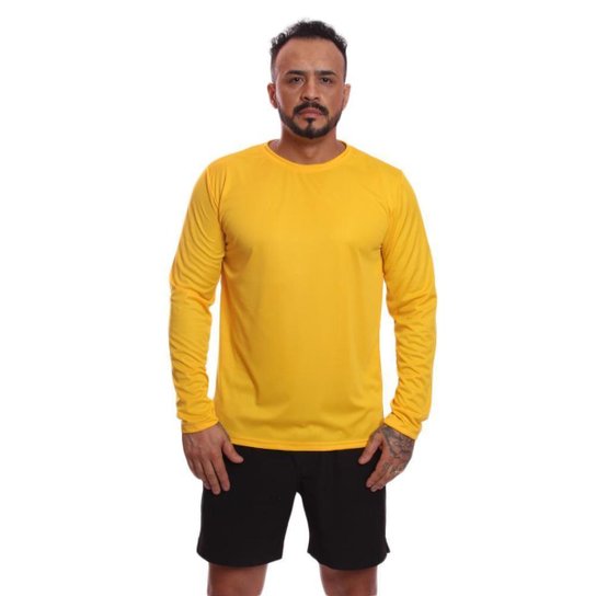 Kit 3 Camisetas Via Basic Manga Longa Dry UV Proteção Solar Masculina