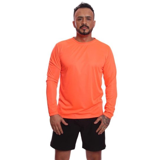 Kit 3 Camisetas Via Basic Manga Longa Dry UV Proteção Solar Masculina