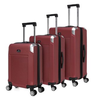 Kit 3 Malas De Bordo Viagem ABS Rígido Polo One Rodas 360° Reforçada com Cadeado TSA
