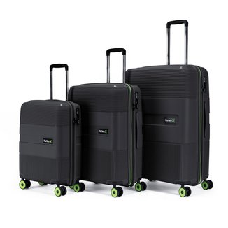 Kit 3 Malas De Viagem ABS Rígido Hurley Rodinhas 360° Reforçada com Cadeado TSA Espaçosa