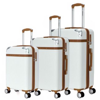 Kit 3 Malas de Viagem Primicia P, M  e G Moderna Casual Reforçada Espaçosa