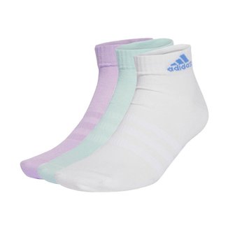 Kit 3 Meias Adidas Finas E Leves Sportswear Low-Cut Unissex