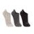 Kit 3 Pares de Meia Sapatilha Invisível Lupo 3170089 - Preto+Cinza