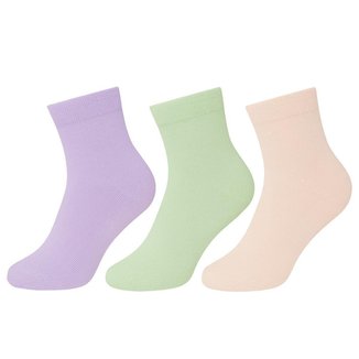 Kit 3 Pares Meia Bebê Cano Curto Selene