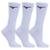 Kit 3 Pares Meia Mizuno Cano Alto Training Atoalhada Branca MIMTA51918 - Branco