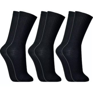 Kit 3 Pares Meias Lupo Cano Alto Longo Masculina Meia Feminina Algodão Calcanhar Verdadeiro Original