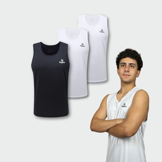 Kit 3 Regata Futebol Treino Topper Classic New Drycool