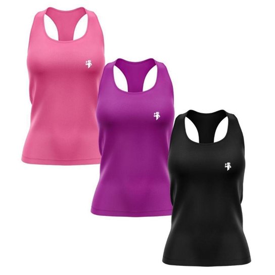 Kit 3 Regatas Nadador Malhando Feminino