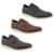 KIT 3 Sapatos Masculino Casual Trabalho Eventos Dia a Dia - Preto+Marrom