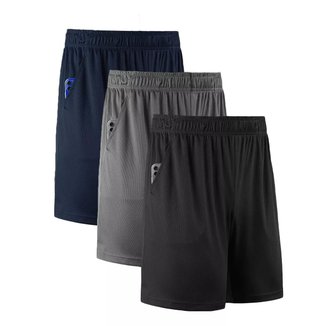 Kit 3 Shorts Masculino Básico Bermuda Fitness Para Treino Academia Corrida