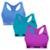 Kit 3 Tops Puma Nadador Sem Costura Feminino - Pink e Azul G - Pink