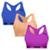 Kit 3 Tops Puma Nadador Sem Costura Feminino - Pink e Azul P - Pink