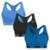Kit 3 Tops Puma Nadador Sem Costura Feminino - Preto e Azul GG - Preto