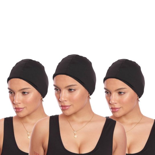 Kit 3 Toucas Hidroginástica Natação Adulto Unissex Suplex