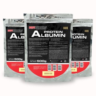 Kit 3x Albumina Albumin Protein 500g - Bodybuilders